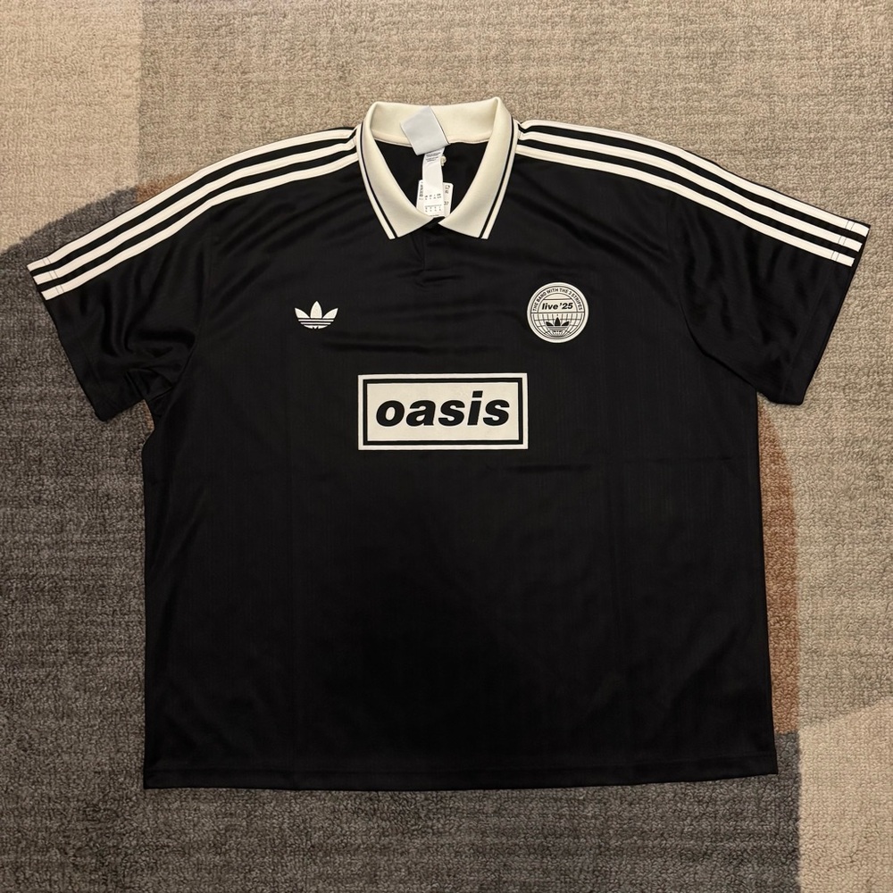 Adidas Originals - Black and White Oasis Men's Jacquard Polo Jersey - XL